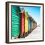 Awesome South Africa Collection Square - Colorful Beach Huts at Muizenberg - Cape Town IX-Philippe Hugonnard-Framed Photographic Print
