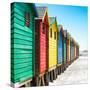 Awesome South Africa Collection Square - Colorful Beach Huts at Muizenberg - Cape Town IX-Philippe Hugonnard-Stretched Canvas