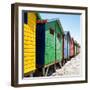 Awesome South Africa Collection Square - Colorful Beach Huts at Muizenberg - Cape Town V-Philippe Hugonnard-Framed Photographic Print