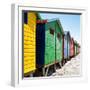 Awesome South Africa Collection Square - Colorful Beach Huts at Muizenberg - Cape Town V-Philippe Hugonnard-Framed Photographic Print