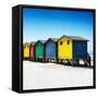 Awesome South Africa Collection Square - Colorful Beach Huts at Muizenberg - Cape Town VI-Philippe Hugonnard-Framed Stretched Canvas