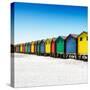 Awesome South Africa Collection Square - Colorful Beach Huts at Muizenberg - Cape Town VII-Philippe Hugonnard-Stretched Canvas