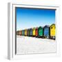 Awesome South Africa Collection Square - Colorful Beach Huts at Muizenberg - Cape Town VII-Philippe Hugonnard-Framed Photographic Print