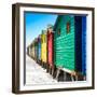 Awesome South Africa Collection Square - Colorful Beach Huts at Muizenberg - Cape Town VIII-Philippe Hugonnard-Framed Photographic Print