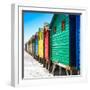 Awesome South Africa Collection Square - Colorful Beach Huts at Muizenberg - Cape Town VIII-Philippe Hugonnard-Framed Photographic Print