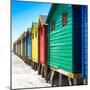 Awesome South Africa Collection Square - Colorful Beach Huts at Muizenberg - Cape Town VIII-Philippe Hugonnard-Mounted Photographic Print