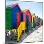 Awesome South Africa Collection Square - Colorful Beach Huts at Muizenberg - Cape Town-Philippe Hugonnard-Mounted Photographic Print