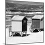 Awesome South Africa Collection Square - Colorful Beach Huts - Cape Town - B&W-Philippe Hugonnard-Mounted Photographic Print