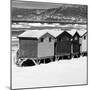 Awesome South Africa Collection Square - Colorful Beach Huts - Cape Town II B&W-Philippe Hugonnard-Mounted Photographic Print