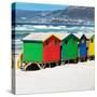 Awesome South Africa Collection Square - Colorful Beach Huts - Cape Town II-Philippe Hugonnard-Stretched Canvas