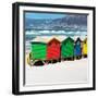 Awesome South Africa Collection Square - Colorful Beach Huts - Cape Town II-Philippe Hugonnard-Framed Photographic Print