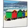 Awesome South Africa Collection Square - Colorful Beach Huts - Cape Town II-Philippe Hugonnard-Mounted Photographic Print