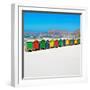 Awesome South Africa Collection Square - Colorful Beach Huts Cape Town-Philippe Hugonnard-Framed Photographic Print