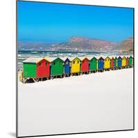 Awesome South Africa Collection Square - Colorful Beach Huts Cape Town-Philippe Hugonnard-Mounted Photographic Print