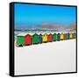 Awesome South Africa Collection Square - Colorful Beach Huts Cape Town-Philippe Hugonnard-Framed Stretched Canvas