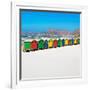 Awesome South Africa Collection Square - Colorful Beach Huts Cape Town-Philippe Hugonnard-Framed Photographic Print