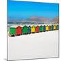 Awesome South Africa Collection Square - Colorful Beach Huts Cape Town-Philippe Hugonnard-Mounted Photographic Print