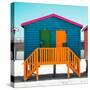 Awesome South Africa Collection Square - Colorful Beach Huts "Four & Five" Teal-Philippe Hugonnard-Stretched Canvas