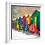 Awesome South Africa Collection Square - Colorful Beach Huts on Muizenberg - Cape Town II-Philippe Hugonnard-Framed Photographic Print