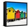 Awesome South Africa Collection Square - Colorful Beach Huts on Muizenberg - Cape Town-Philippe Hugonnard-Framed Stretched Canvas