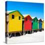 Awesome South Africa Collection Square - Colorful Beach Huts on Muizenberg - Cape Town-Philippe Hugonnard-Stretched Canvas