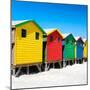 Awesome South Africa Collection Square - Colorful Beach Huts on Muizenberg - Cape Town-Philippe Hugonnard-Mounted Photographic Print