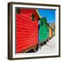 Awesome South Africa Collection Square - Colorful Beach Huts on Muizenberg II-Philippe Hugonnard-Framed Photographic Print