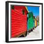 Awesome South Africa Collection Square - Colorful Beach Huts on Muizenberg II-Philippe Hugonnard-Framed Photographic Print