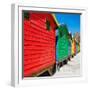 Awesome South Africa Collection Square - Colorful Beach Huts on Muizenberg II-Philippe Hugonnard-Framed Photographic Print