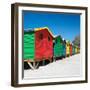Awesome South Africa Collection Square - Colorful Beach Huts on Muizenberg-Philippe Hugonnard-Framed Photographic Print