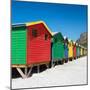 Awesome South Africa Collection Square - Colorful Beach Huts on Muizenberg-Philippe Hugonnard-Mounted Photographic Print
