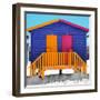 Awesome South Africa Collection Square - Colorful Beach Huts "Thirty One & Thirty Two" Bluemarine-Philippe Hugonnard-Framed Photographic Print