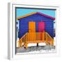 Awesome South Africa Collection Square - Colorful Beach Huts "Thirty One & Thirty Two" Bluemarine-Philippe Hugonnard-Framed Photographic Print