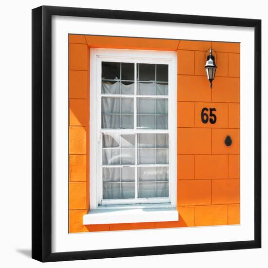 Awesome South Africa Collection Square - Colorful House "Sixty Five" Orange-Philippe Hugonnard-Framed Photographic Print