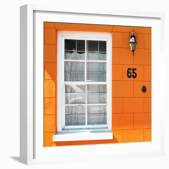 Awesome South Africa Collection Square - Colorful House "Sixty Five" Orange-Philippe Hugonnard-Framed Photographic Print