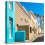 Awesome South Africa Collection Square - Colorful Houses - Bo-Kaap Cape Town III-Philippe Hugonnard-Stretched Canvas