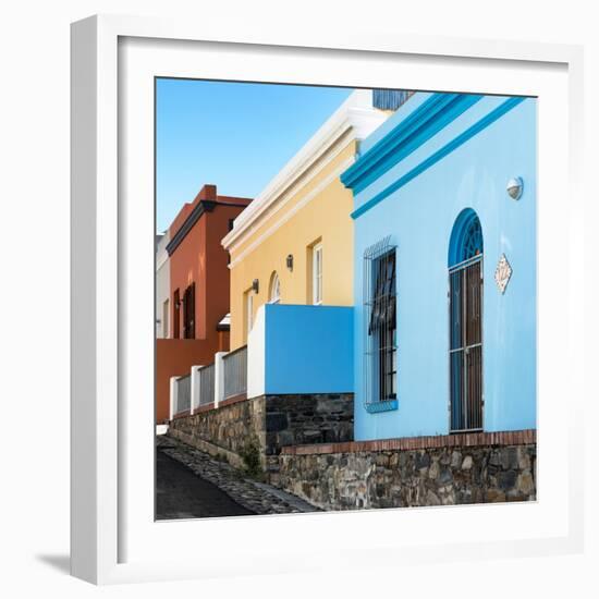 Awesome South Africa Collection Square - Colorful Houses - Bo-Kaap Cape Town-Philippe Hugonnard-Framed Photographic Print