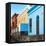 Awesome South Africa Collection Square - Colorful Houses - Bo-Kaap Cape Town-Philippe Hugonnard-Framed Stretched Canvas