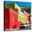 Awesome South Africa Collection Square - Colorful Houses - Cape Town-Philippe Hugonnard-Stretched Canvas
