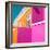 Awesome South Africa Collection Square - Colorful Houses "Ninety-One" Orange & Deep Pink-Philippe Hugonnard-Framed Photographic Print