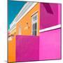 Awesome South Africa Collection Square - Colorful Houses "Ninety-One" Orange & Deep Pink-Philippe Hugonnard-Mounted Photographic Print