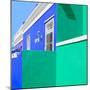 Awesome South Africa Collection Square - Colorful Houses "Ninety-One" Royal Blue & Coral Green-Philippe Hugonnard-Mounted Photographic Print