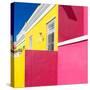 Awesome South Africa Collection Square - Colorful Houses "Ninety-One" Yellow & Deep Pink-Philippe Hugonnard-Stretched Canvas