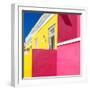 Awesome South Africa Collection Square - Colorful Houses "Ninety-One" Yellow & Deep Pink-Philippe Hugonnard-Framed Photographic Print