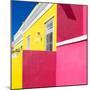 Awesome South Africa Collection Square - Colorful Houses "Ninety-One" Yellow & Deep Pink-Philippe Hugonnard-Mounted Photographic Print