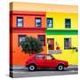 Awesome South Africa Collection Square - Colorful Houses "Red Chico"-Philippe Hugonnard-Stretched Canvas