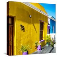 Awesome South Africa Collection Square - Colorful Houses "Seventy Three" Yellow-Philippe Hugonnard-Stretched Canvas