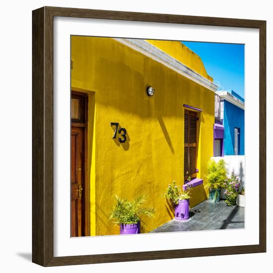 Awesome South Africa Collection Square - Colorful Houses "Seventy Three" Yellow-Philippe Hugonnard-Framed Photographic Print