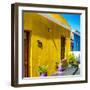 Awesome South Africa Collection Square - Colorful Houses "Seventy Three" Yellow-Philippe Hugonnard-Framed Photographic Print