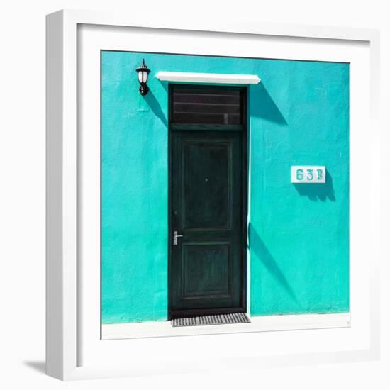 Awesome South Africa Collection Square - Colorful Houses "Sixty Three" Coral Green-Philippe Hugonnard-Framed Photographic Print